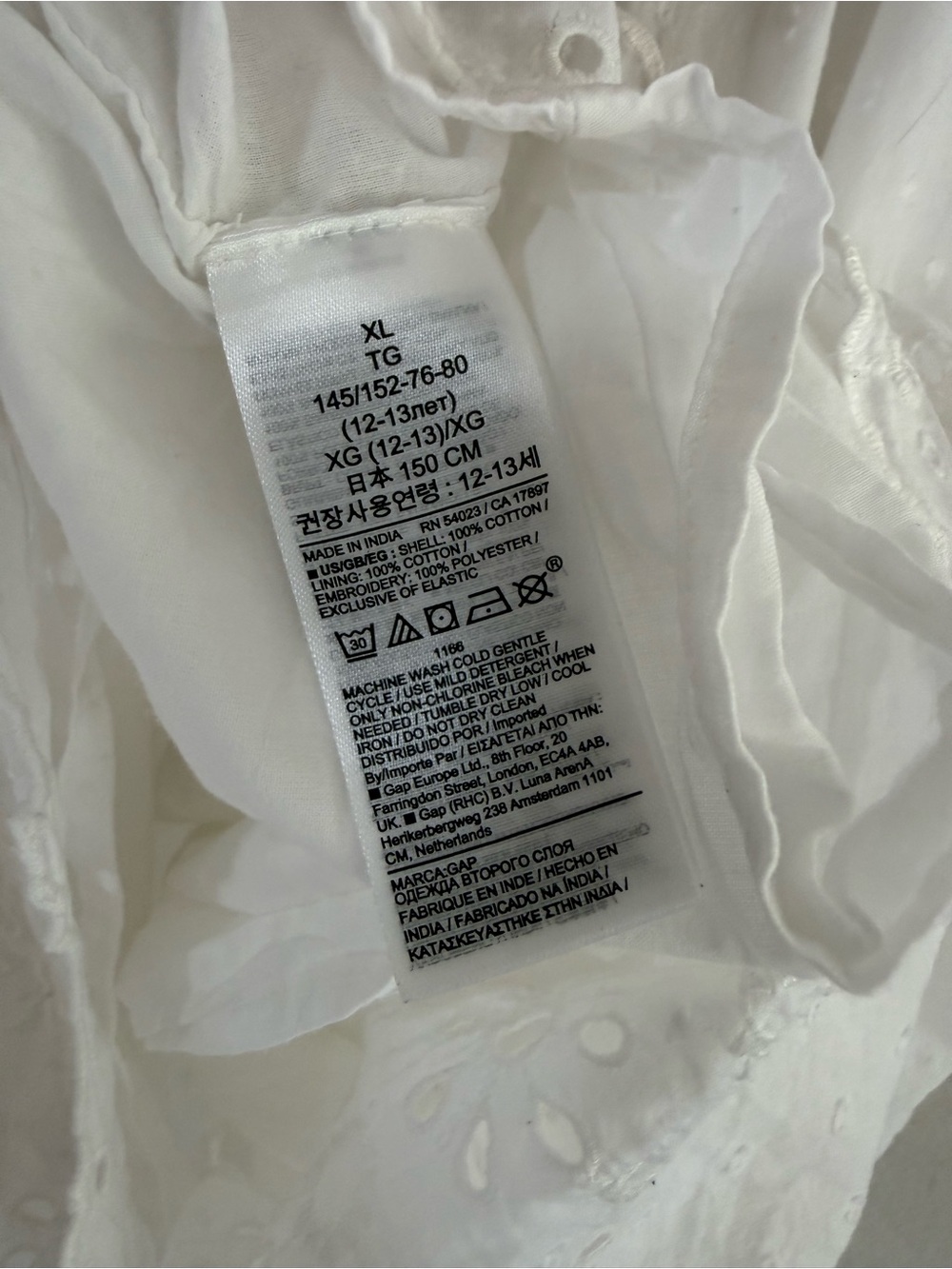 GAP White Eyelet Ruffle Midi Dress - Picture 4 of 5